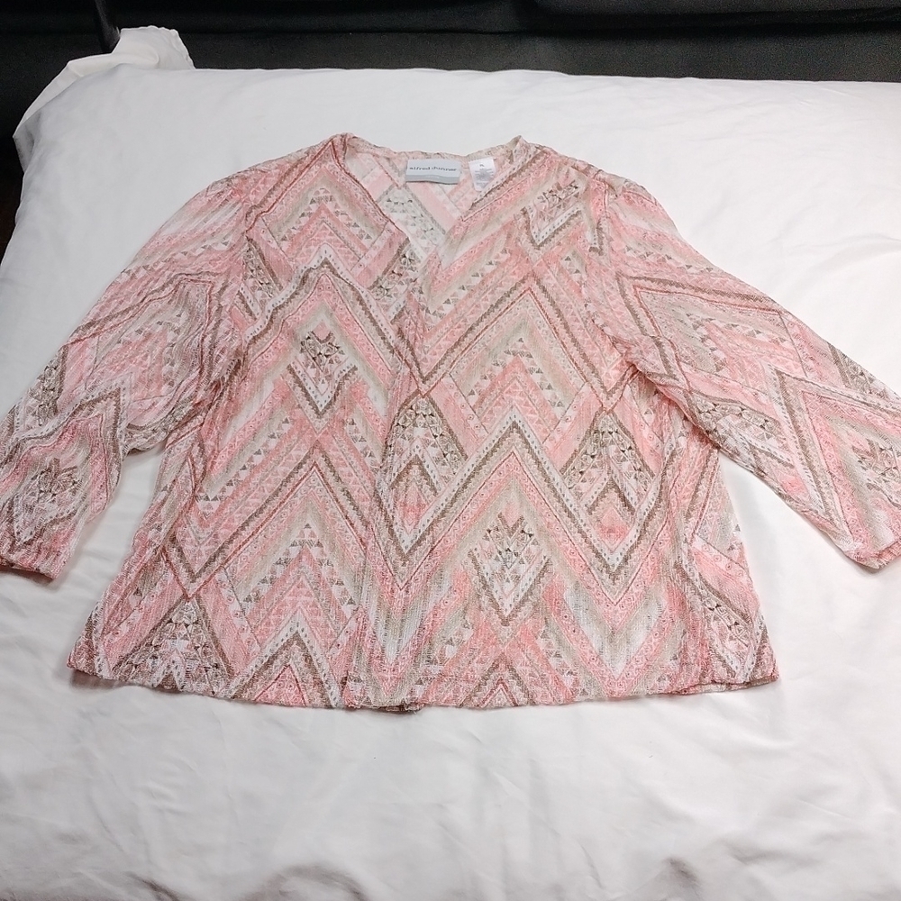 Alfred Dunner women's petite large sheer cardigan